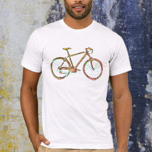 Camiseta Una Simple Bicicleta Gráfica Para Hombres