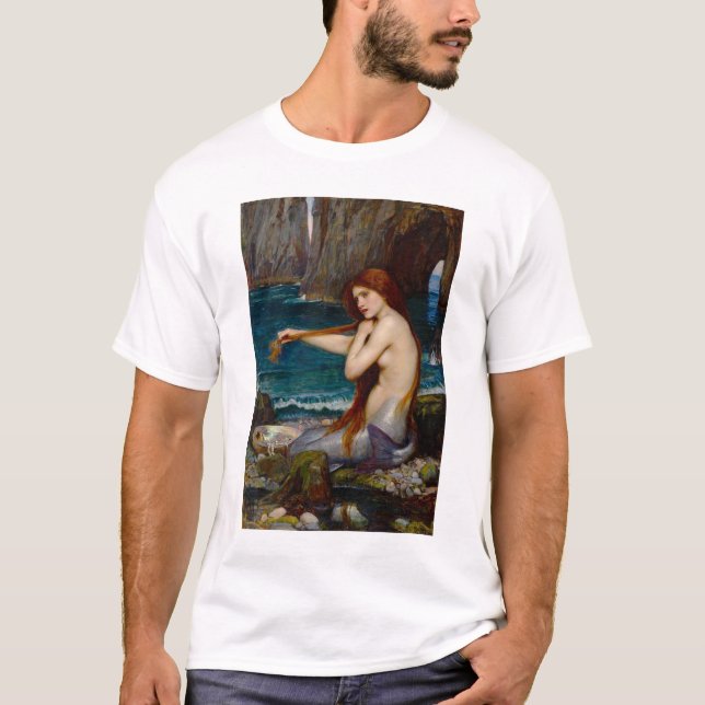 Camiseta Una sirena, c. 1900 de John Waterhouse (Anverso)