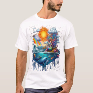 Camiseta Una sirena subconsciente surrealista de una mañana