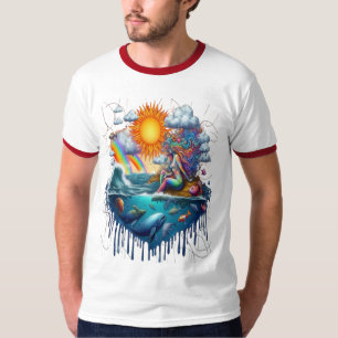 Camiseta Una sirena subconsciente surrealista de una mañana