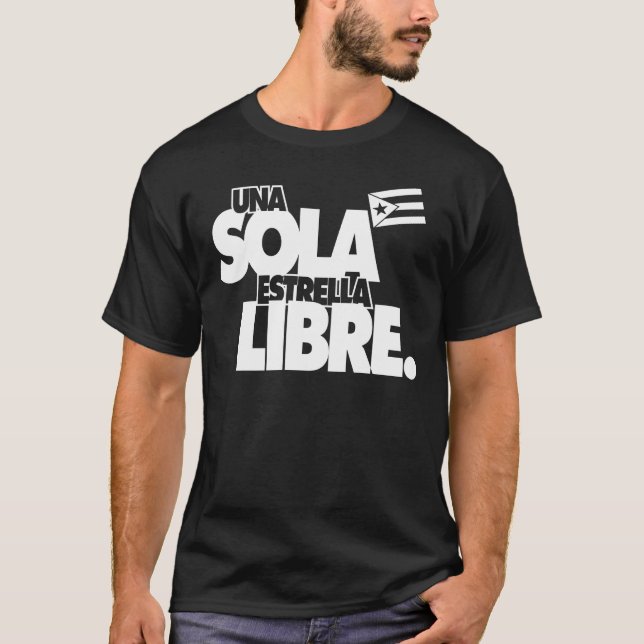 Camiseta Una sola estrella libre. (Anverso)