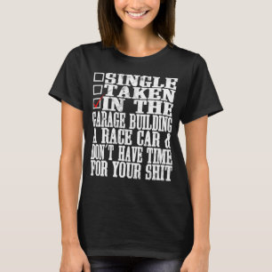 Camiseta Una Sola Tomada En El Mecánico De Coches De Garaje