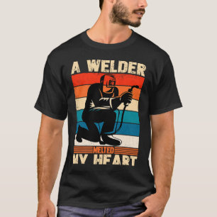 Camiseta Una soldadora derritió mi soldador del corazón
