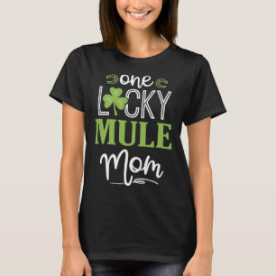 Camiseta Una suertuda mula caballo madre irlandesa montando