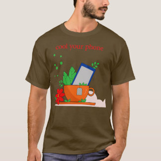 Camiseta Una taza de té con un teléfono