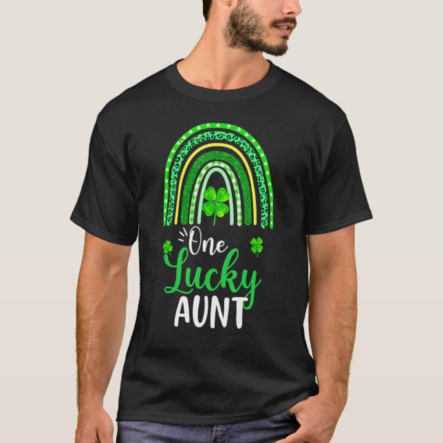 Camiseta Una tía afortunada, Rainbow Tee St Patricks Day Ma (Anverso)
