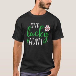 Camiseta Una Tía de Béisbol Afortunada Tía Treboles Día de 
