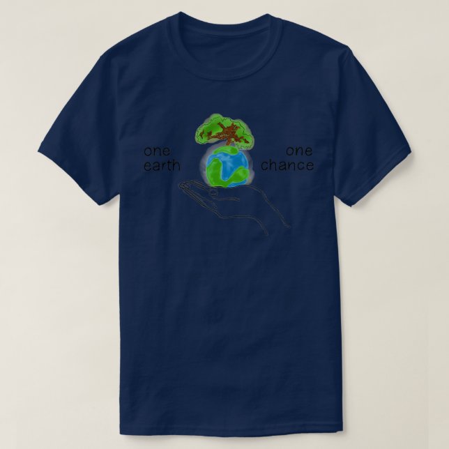 Camiseta una tierra una oportunidad 2 (Diseño del anverso)