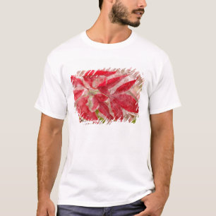Camiseta Una tormenta de hielo invernal que cubre las hojas