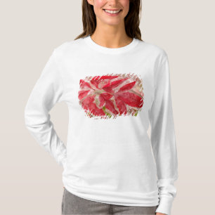 Camiseta Una tormenta de hielo invernal que cubre las hojas
