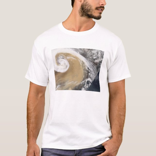 Camiseta Una tormenta de polvo asiática cruza el Pacífico (Anverso)