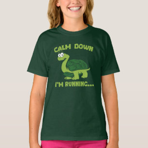 Camiseta Una tortuga corta corre graciosa broma