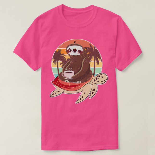 Camiseta Una tortuga divertida que monta en eslora se bebe  (Diseño del anverso)