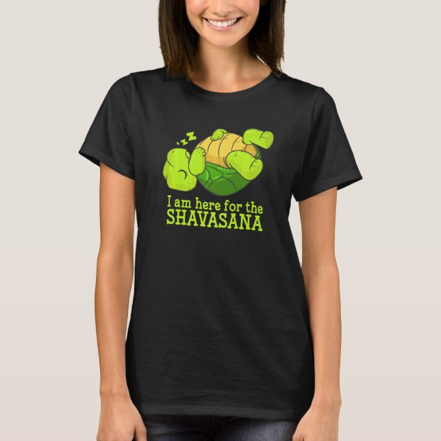 Camiseta Una Tortuga Perezosa Ama La Shavasana Y El Yoga (Anverso)