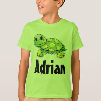 Camiseta Una tortuga verde suave personalizada Adrian de lo