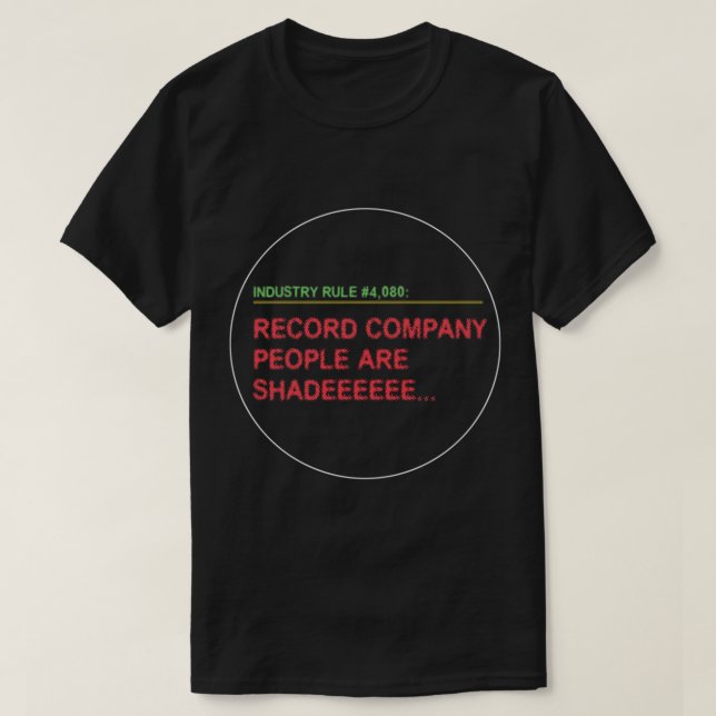 Camiseta Una tribu llamada Quest — Regla de la industria 4. (Diseño del anverso)