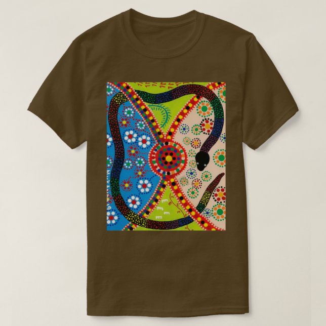 Camiseta Una tribu protegida por el serpiente arcoiris (Diseño del anverso)