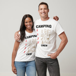 Camiseta Una tripulación de camping año personalizado viaje
