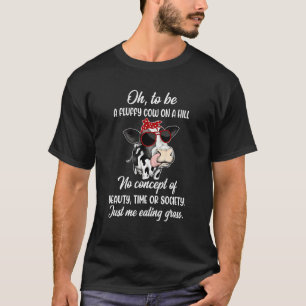 Camiseta Una vaca esponjosa en una colina sin concepto de b