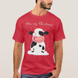 Camiseta Una Vaca Feliz Holstein Te Desea Una Feliz Navidad