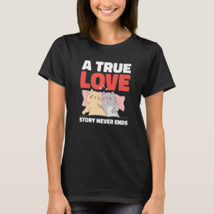 Camiseta Una verdadera historia de amor nunca termina con g