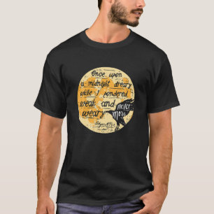 Camiseta Una Vez A Medianoche Edgar Allan Poe Raven Cita N