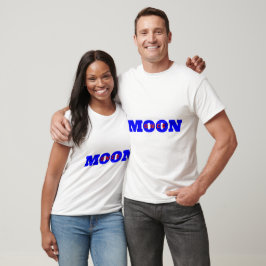 Camiseta Una vez en el diseño de una luna azul