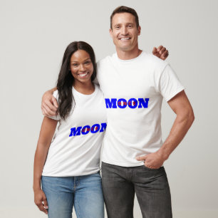 Camiseta Una vez en el diseño de una luna azul
