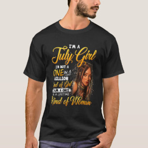 Camiseta Una Vez En La Vida Chica Negra Julio Cumpleaños Ma