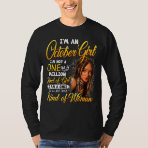 Camiseta Una Vez En La Vida Chica Negro Octubre Cumpleaños