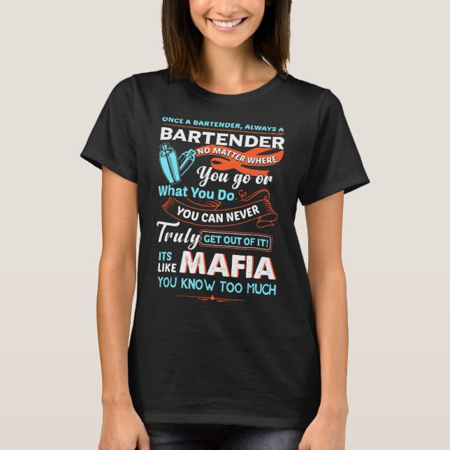 Camiseta Una Vez Un Barman Siempre Un Barman (Anverso)