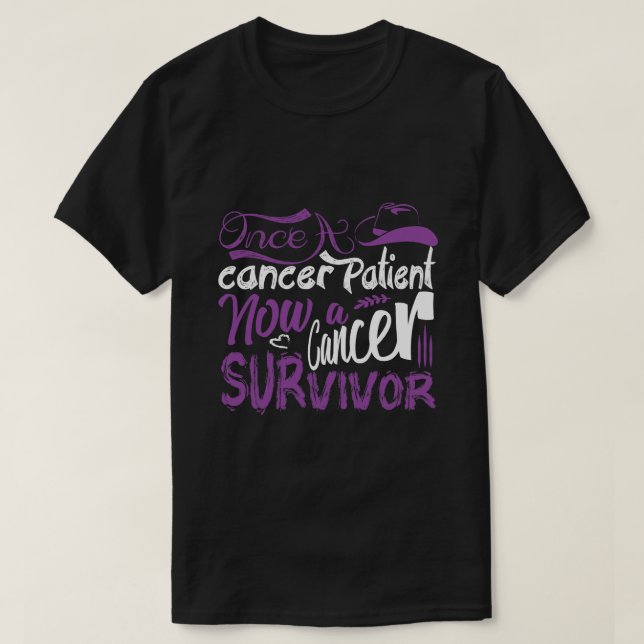 Camiseta Una Vez Un Paciente Con Cáncer Ahora Sobreviviente (Diseño del anverso)