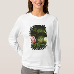 Camiseta Una vida inmóvil con un color de rosa, las uvas y