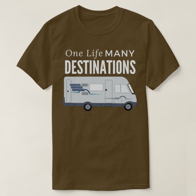 Camiseta Una vida muchos destinos Hymer Motorhome (Diseño del anverso)