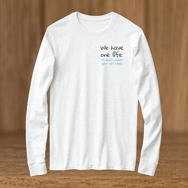 Camiseta Una vida positividad negro azul (Subido por el creador)