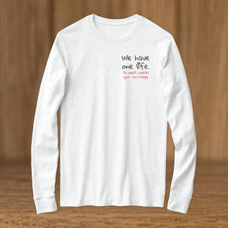 Camiseta Una vida positividad negro rojo
