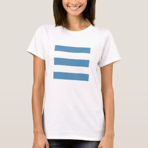 Camiseta Una vieja franja azul y blanca en un