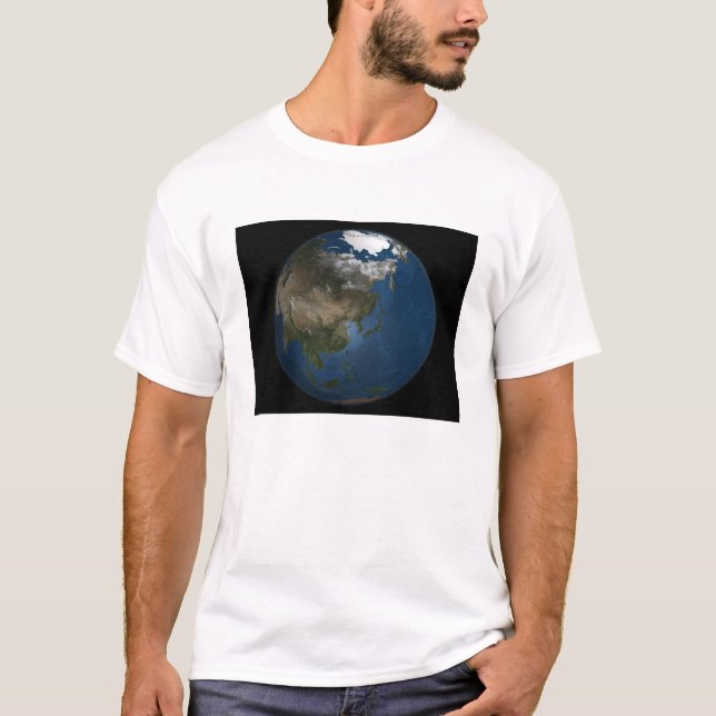 Camiseta Una visión global de Asia con el hielo del mar Árt (Anverso)