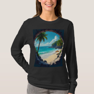 Camiseta Una vista de agujero de cerradura de felicidad y s