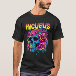 Camiseta Una vista de incubus de cráneo izquierdo de cuervo