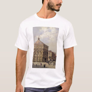 Camiseta Una vista del Baptistry en Florencia (el panel)