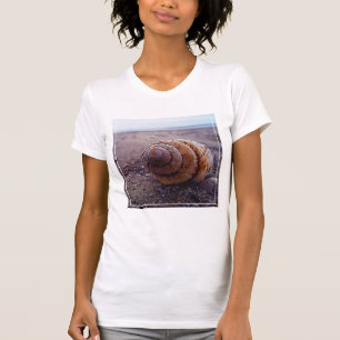 Camiseta Una vista macra de Shell espiral