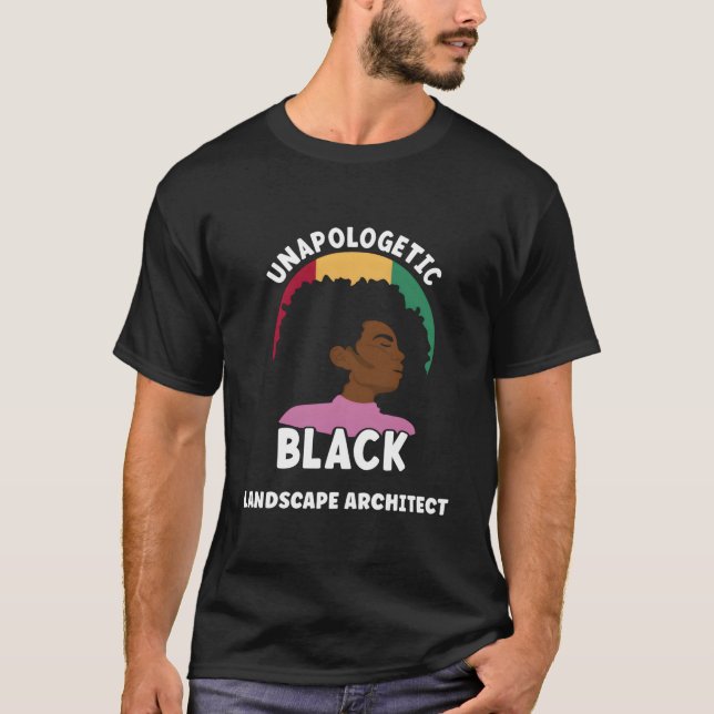 Camiseta Unapologetic Black Landscape Architect Afro Junent (Anverso)