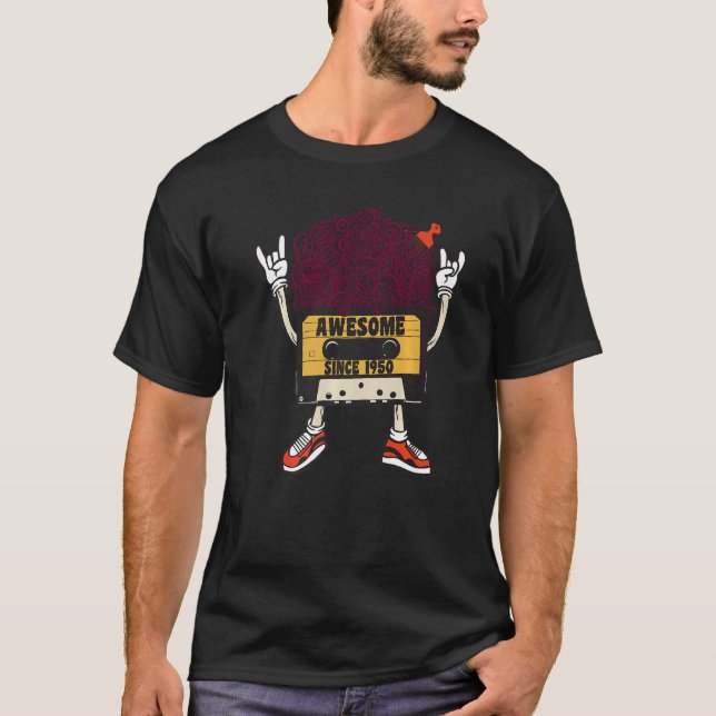Camiseta Unapologetically black awesome since 1950 african  (Anverso)