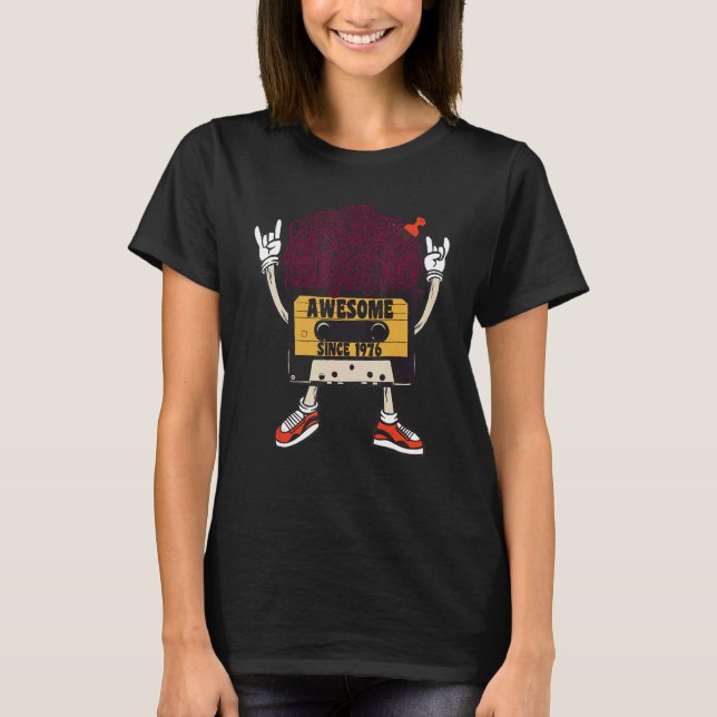 Camiseta Unapologetically black awesome since 1976 african  (Anverso)