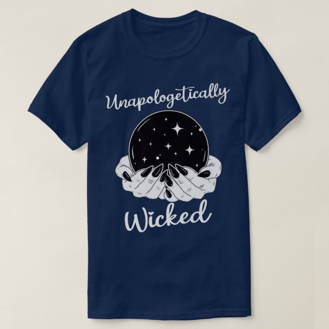 Camiseta Unapologetically Wicked  Bad Witch Halloween Horro (Diseño del anverso)