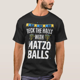 Camiseta Unas Cubiertas De Hanukkah Feo Con Los Salones De 