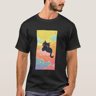 Camiseta Unas divertidas nubes negras coloridas cuelgan a l