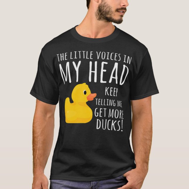 Camiseta Unas divertidas voces de duck de caucho en mi pági (Anverso)