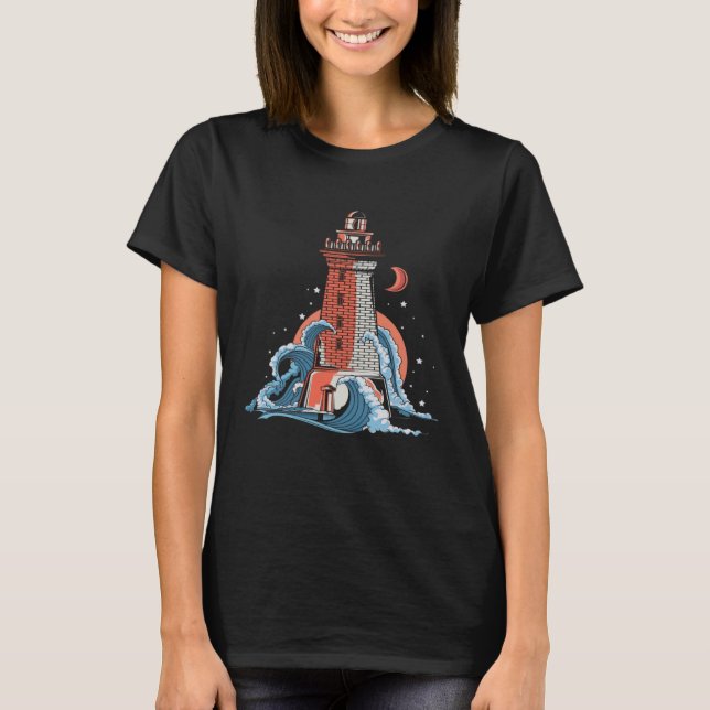 Camiseta Unas impresionantes olas costeras (Anverso)